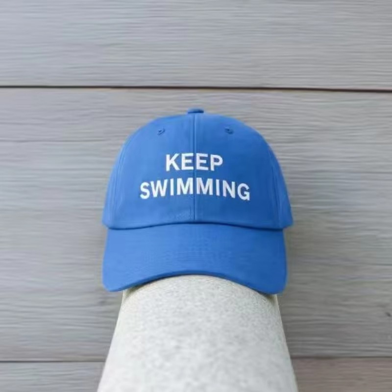 Hat Snapback Cap - 2026 Trendy keep Swimming New Letter