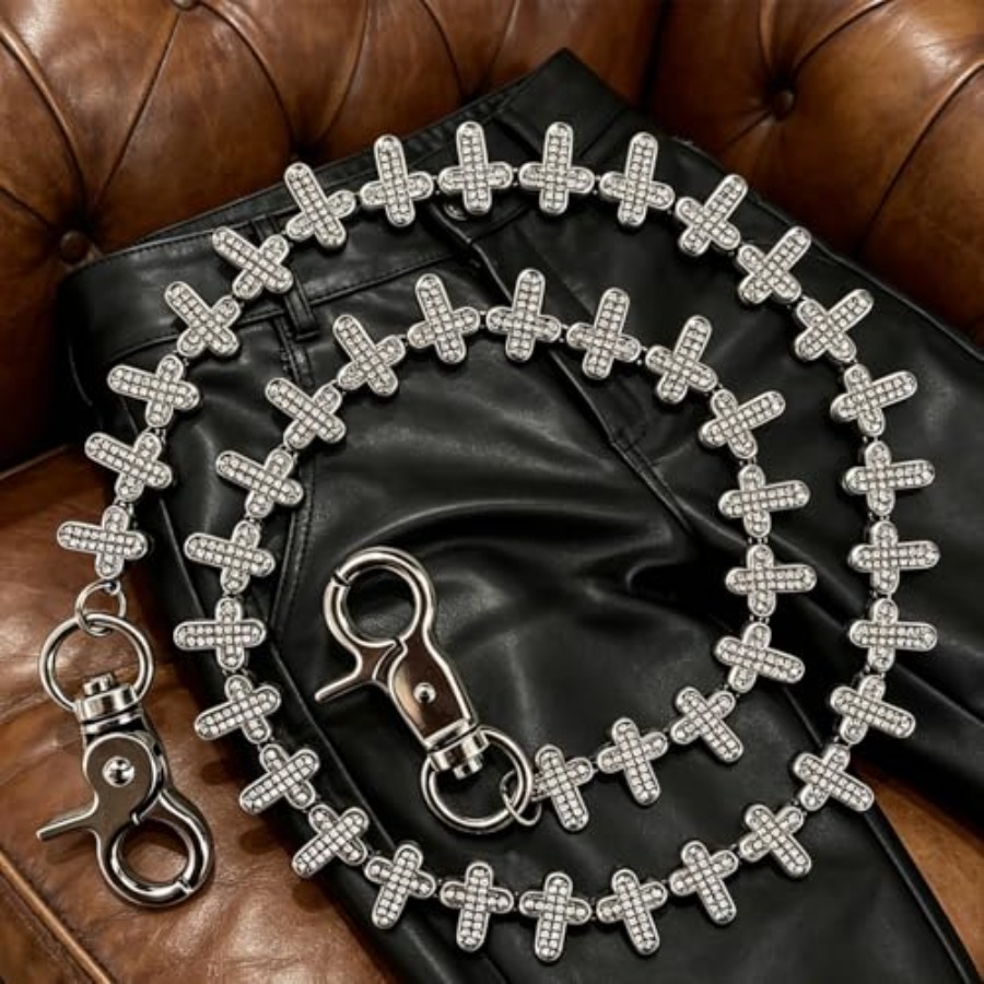 Cross Pants Chain Jeans keycha - Men'S Accessories Wallet ulasan dan harga