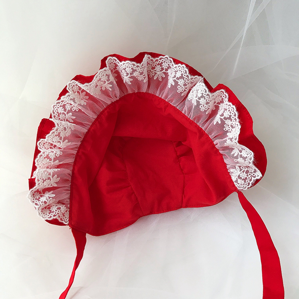Lolita Ruffled Bonnet Hat Wome - Men'S Victorian Accessories ulasan dan harga