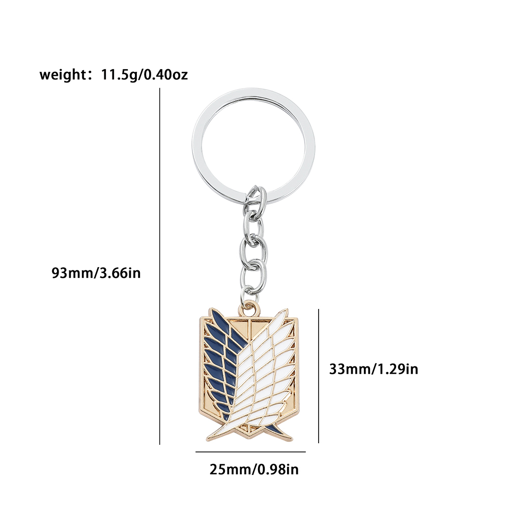 Anime Attack on Titan Enamel B - Men Keychain Accessories ulasan dan harga