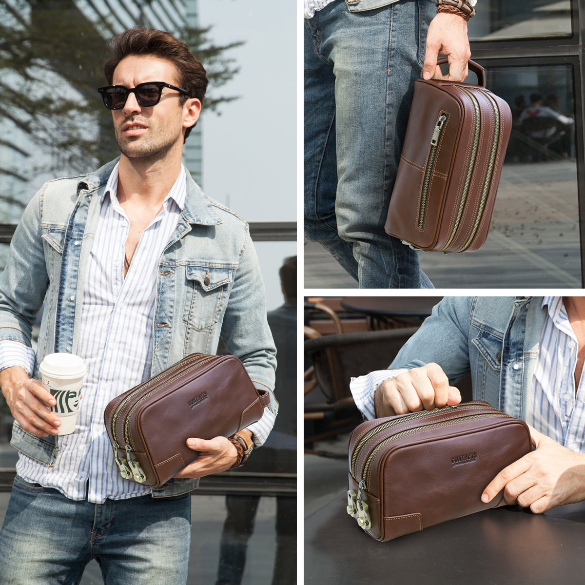 CONTACT'S Genuine Leather Clut - Men'S Accessories Wallet ulasan dan harga