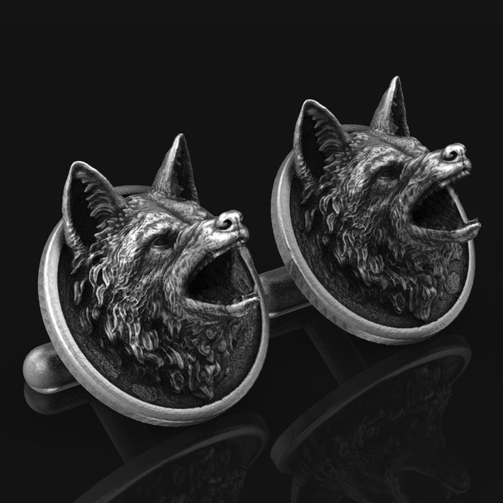 Vintage Engraving Wolf Head Cu - Men'S Victorian Accessories ulasan dan harga