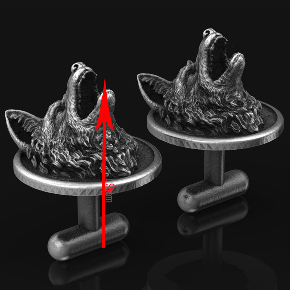 Vintage Engraving Wolf Head Cu - Men'S Victorian Accessories ulasan dan harga