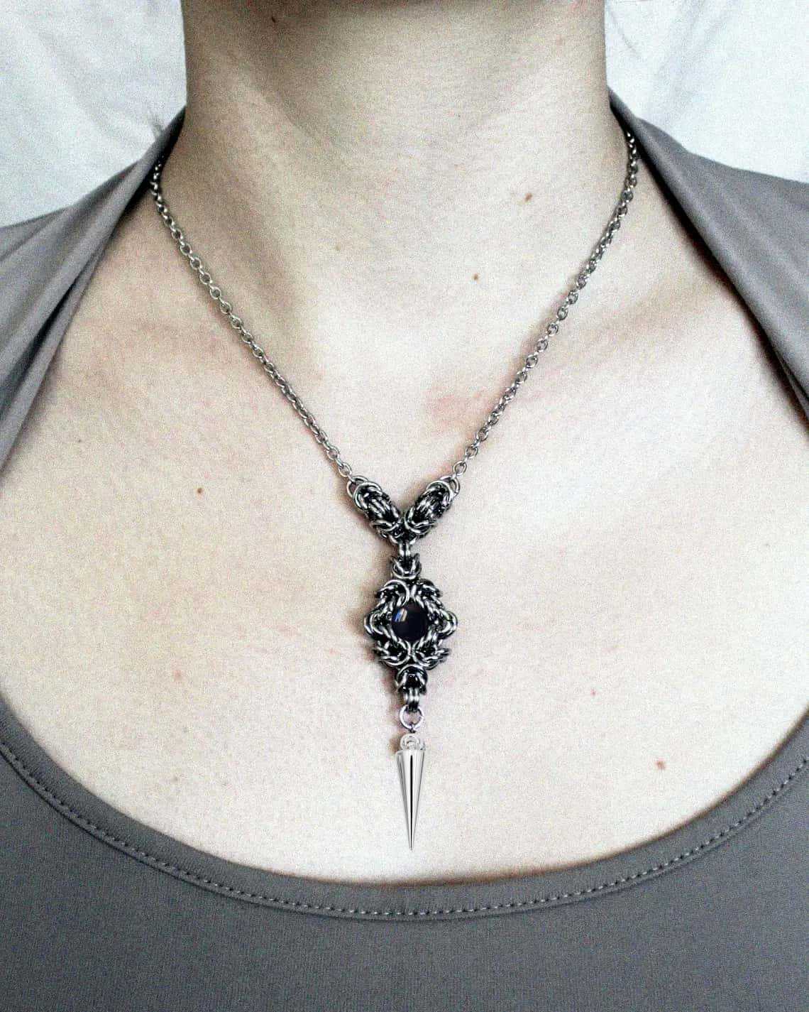 Punk rivet necklace,clasp,Goth - Men'S Victorian Accessories ulasan dan harga