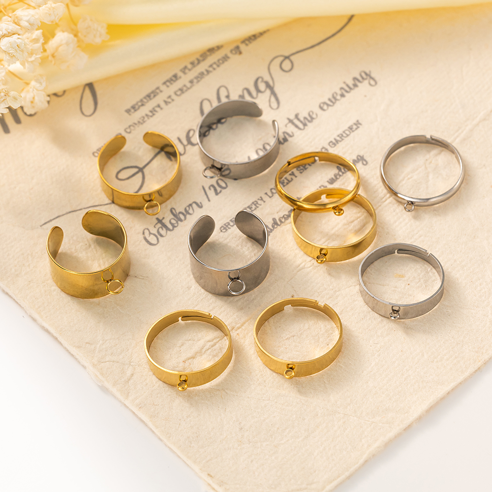 5pcs/Lot Stainless Steel Gold  - Men Accessories Ring ulasan dan harga