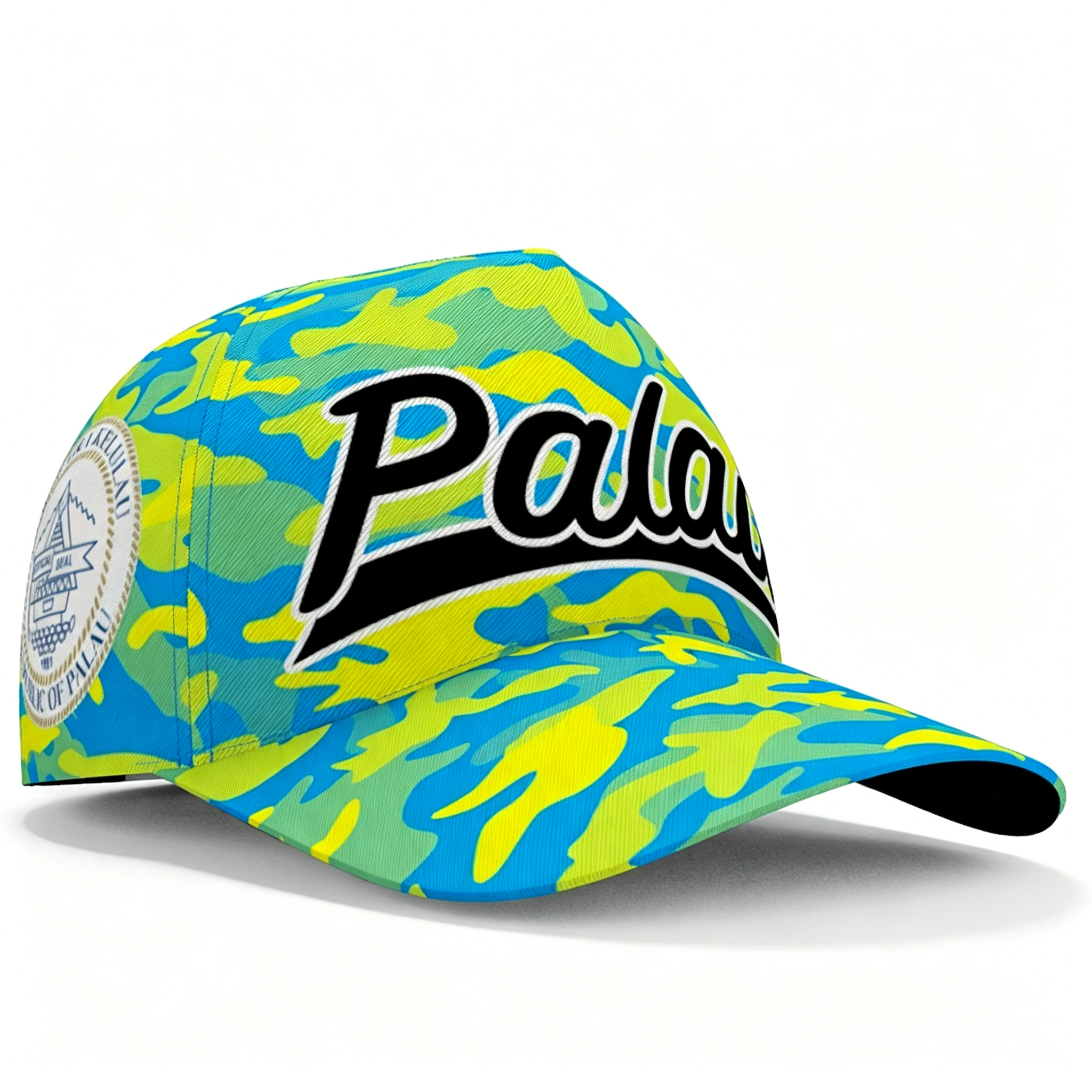 Palau Flag Solid Base Yellow C - Hat Snapback Cap ulasan dan harga